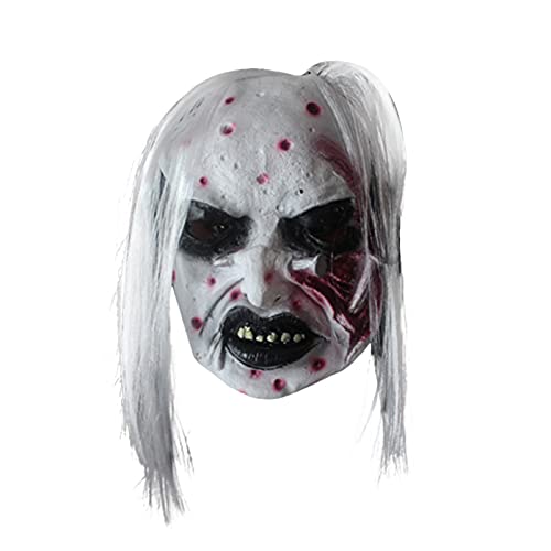 FRMUIC Halloween Maske Halloweenmaske Ghostface Maske Gruselig Grusel Maske Horrormaske für Faschingskostüme, Zubehör für Kostüm, Kostümball/Halloween/Party/Maskenball von FRMUIC