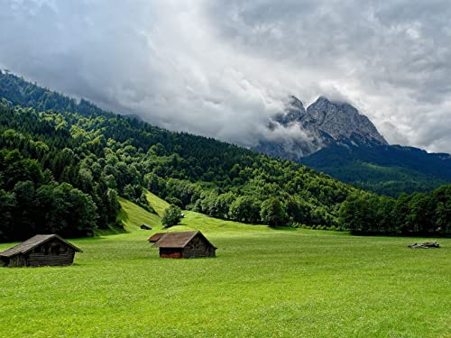 1000 Teile Puzzle,Geschicklichkeitsspiel für Die Ganze Familie, Berge Ebene Lodges 75x50cm 1000 Teile Puzzle,Geschicklichkeitsspiel für Die Ganze Familie, Berge Ebene Lodges 75x50cm von FRUKAT