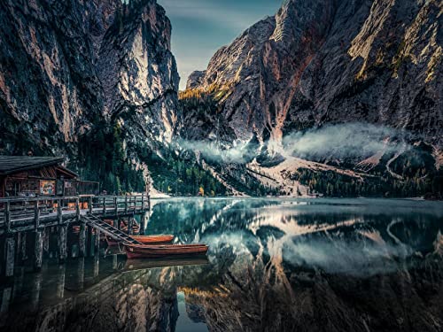 1000 Teile Puzzle,Geschicklichkeitsspiel für Die Ganze Familie, Berge Reflexion Kajak 75x50cm 1000 Teile Puzzle,Geschicklichkeitsspiel für Die Ganze Familie, Berge Reflexion Kajak 75x50cm von FRUKAT