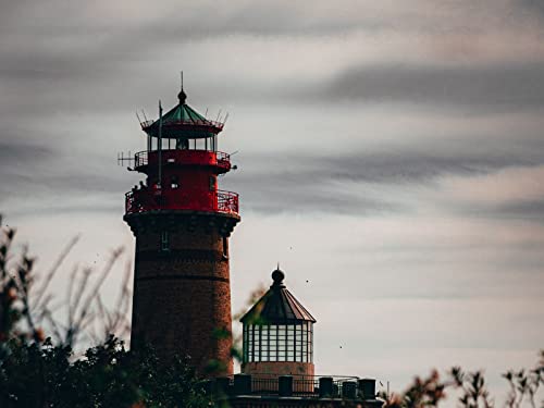 1500 Teile Impossible Puzzle,Geschicklichkeitsspiel für Die Ganze Familie - Leuchtturm Architektur Büsche 87x57cm 1500 Teile Impossible Puzzle,Geschicklichkeitsspiel für Die Ganze Familie - Leuchtturm Architektur Büsche 87x57cm von FRUKAT