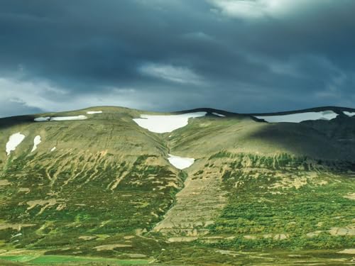 1500 Teile Puzzle,Geschicklichkeitsspiel für die ganze Familie,-Hill, Schnee, Grün, Wolken, Landschaft 87x57cm von FRUKAT