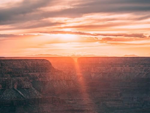 500 Teile Puzzle,Farbenfrohes Puzzle für Erwachsene und Kinder ab 14 Jahren-Canyon, Sonnenaufgang, Sonnenschein 52x38cm von FRUKAT