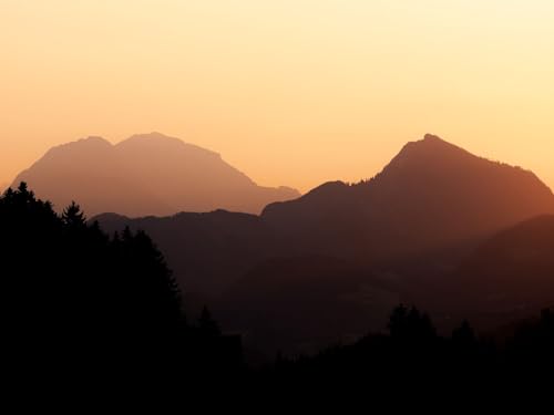 500 Teile Puzzle,Geschicklichkeitsspiel für Die Ganze Familie - Berge Silhouetten Sonnenuntergang 52x38cm 500 Teile Puzzle,Geschicklichkeitsspiel für Die Ganze Familie - Berge Silhouetten Sonnenuntergang 52x38cm von FRUKAT