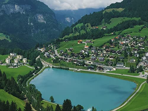 500 Teile Puzzle,Impossible Puzzle für Kleinkinder Jungen Mädchen 14 Jahre alt - See Berge Dorf 52x38cm 500 Teile Puzzle,Impossible Puzzle für Kleinkinder Jungen Mädchen 14 Jahre alt - See Berge Dorf 52x38cm von FRUKAT