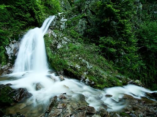 500 Teile Puzzle,Puzzle für Erwachsene,Puzzle Farbenfrohes-Wasserfälle, Felsen, Berge 52x38cm von FRUKAT