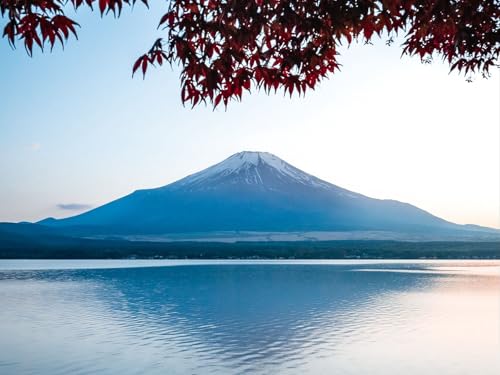 500 Teile Puzzle,herausforderndes Puzzle für Erwachsene und Kinder ab 14 Jahren-Berg, See, Landschaft, Fuji, Japan 52x38cm von FRUKAT