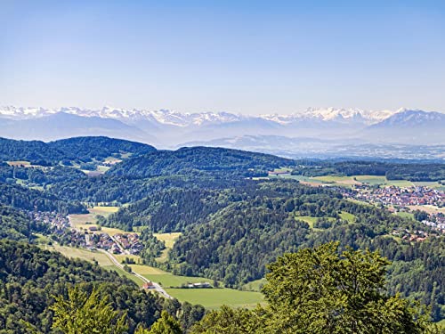 500 Teile Puzzle ab 14 Jahren,Buntes Erwachsenenpuzzle - Hügel Bäume Wälder 52x38cm 500 Teile Puzzle ab 14 Jahren,Buntes Erwachsenenpuzzle - Hügel Bäume Wälder 52x38cm von FRUKAT