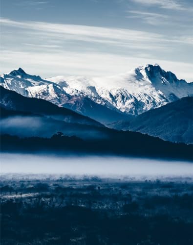 500 Teile Puzzle für Erwachsene und Kinder ab 14 Jahren - Berge, Nebel, Himmel 52x38cm von FRUKAT