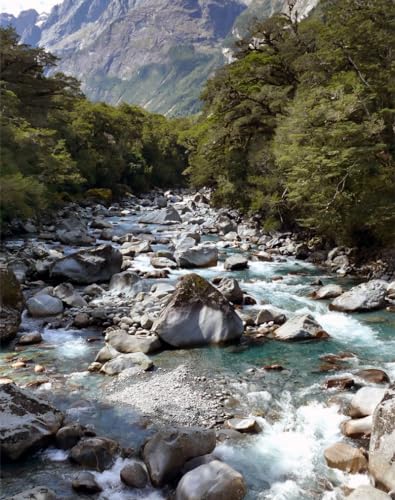 500 Teile Puzzle für Erwachsene und Kinder ab 14 Jahren - Steine, Fluss, Berge 52x38cm von FRUKAT