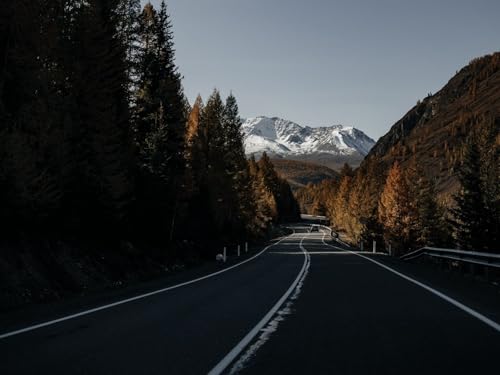 500 Teile Puzzle für Erwachsene und Kinder ab 14 Jahren-Straße, Asphalt, Berge, Bäume, Natur 52x38cm von FRUKAT