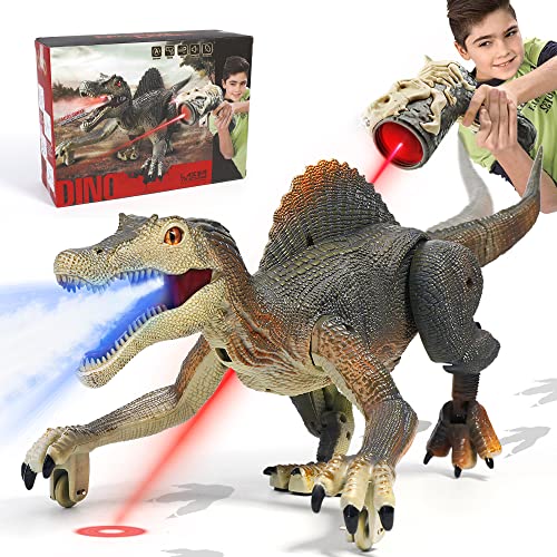 FRUSE Fernbedienung Dinosaurier Spielzeug,Dino Ferngesteuert mit Licht Verfolgung,Sprühnebel,Wiederaufladbarer Batterie,Jurassic für Jungen Mädchen Kinder Alter 3 4 5 6 7 8 von FRUSE