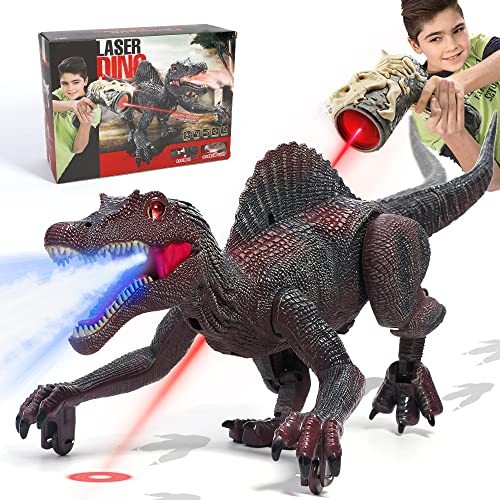 FRUSE Ferngesteuerter Dinosaurier Spielzeug,RC Spinosaurus mit Licht Verfolgung,Sprühnebel,LED ,Brüllen,Radio Dino ,Geschenke für Kinder Jungen Mädchen Alter 3 4 5 6 7 8(Rot) von FRUSE