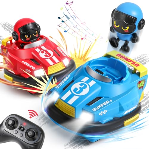 FRUSE Ferngesteuertes Auto ab 3 Jahre,2 Stück Autoscooter Ferngesteuert Kinder,RC Auto Spielzeug mit Musik und Licht,2,4 GHz Ferngesteuertes Gegeneinander Spielzeugauto,Geschenke für Jungen Mädchen von FRUSE