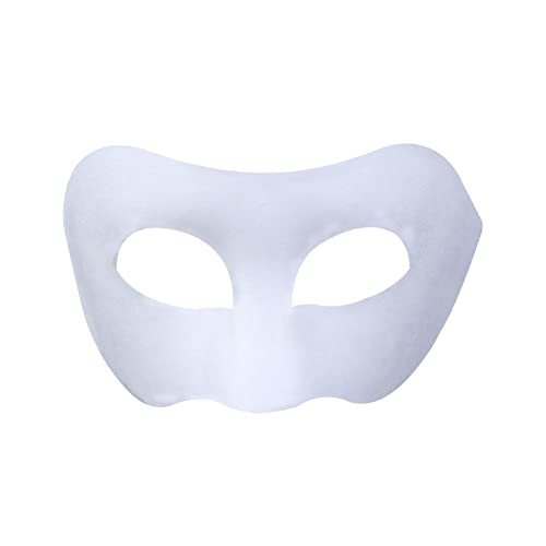 FSSTUD 3 Stück DIY Papiermasken Einfarbig Masken Lackierbar Blank Masken Tanzen Party Cosplay Masken Weiß Handbemalte Maske für Halloween Half Face von FSSTUD