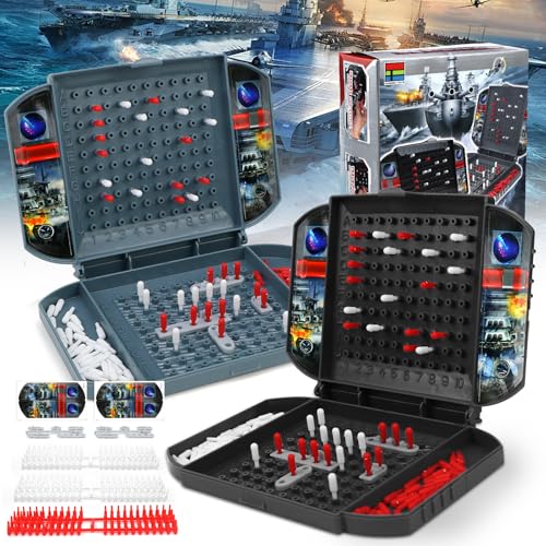 FSWWSF Schiffe Versenken Spiel Battleship Schiffe Versenken Brettspiel Im Kleinformat FüR Die Ganze Familie Seeschlacht Spiel von FSWWSF