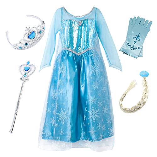 FStory&Winyee Kinder Karneval Party Kostüm Mädchen Eiskönigin Elsa Schneeflocke Blau Prinzessin Kleid Weihnachten Verkleidung Halloween Fest FStory&Winyee Kinder Karneval Party Kostüm Mädchen Eiskönigin Elsa Schneeflocke Blau Prinzessin Kleid Weihnachten Verkleidung Halloween Fest von FStory&Winyee