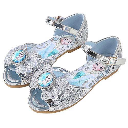 FStory&Winyee Mädchen Prinzessin Sandalen Kinder ELSA Schuhe Partei Glitzer Kristall Schuhe Mädchen Kostüm Zubehör Karneval Verkleidung Party Aufführung Fasching Tanzball Groß 22-36 3-11 Jahre von FStory&Winyee