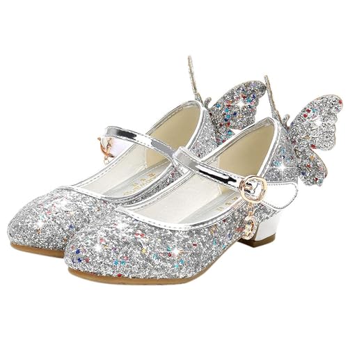 FStory&Winyee Mädchen Schuhe Prinzessin Kinder Ballet Schuhe Absatz Partei Glitzer Schmetterling Kristall Sandalen Ballerina Cinderella Elsa Cosplay Karneval Party Aufführung Fasching, Silber, 25 FStory&Winyee Mädchen Schuhe Prinzessin Kinder Ballet Schuhe Absatz Partei Glitzer Schmetterling Kristall Sandalen Ballerina Cinderella Elsa Cosplay Karneval Party Aufführung Fasching, Silber, 25 von FStory&Winyee