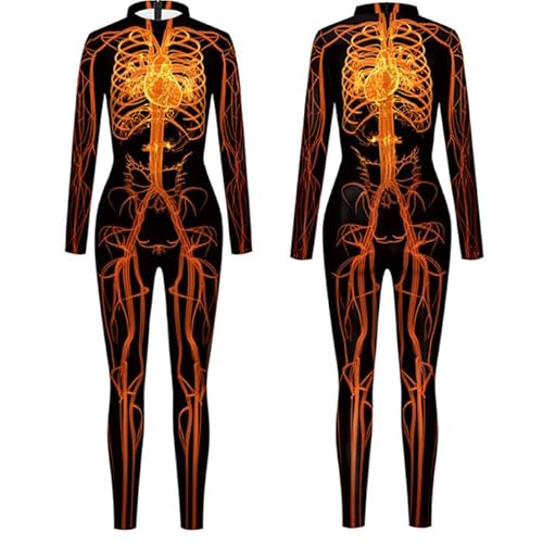 FTPZTINX Body aus menschlichem Gewebe, Digitaldruck, Cosplay, Halloween, Anime-Kostüm, Einteiler, Anime-Rollenspiel, ausgefallene Outfits, Jumpsuit von FTPZTINX