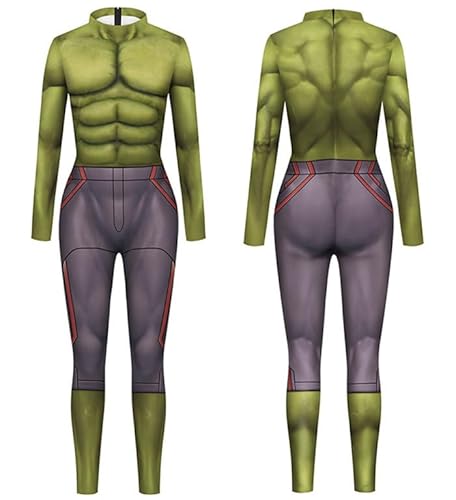 FTPZTINX Green Hulks Cosplay-Body, Halloween, Anime-Kostüm, Einteiler, Anime-Rollenspiel, ausgefallene Outfits, Jumpsuit von FTPZTINX