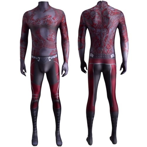 FTPZTINX Guardians Galaxys Destroyer Gotg Drax Cosplay Bodysuit Halloween Anime Kostüm Einteiler Anime Rollenspiel Fancy Outfits Jumpsuit von FTPZTINX