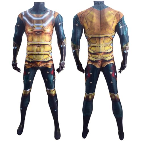 FTPZTINX Heroes Villains Mysterio Cosplay Bodysuit Halloween Anime Kostüm Einteiler Anime Rollenspiel Fancy Outfits Jumpsuit von FTPZTINX