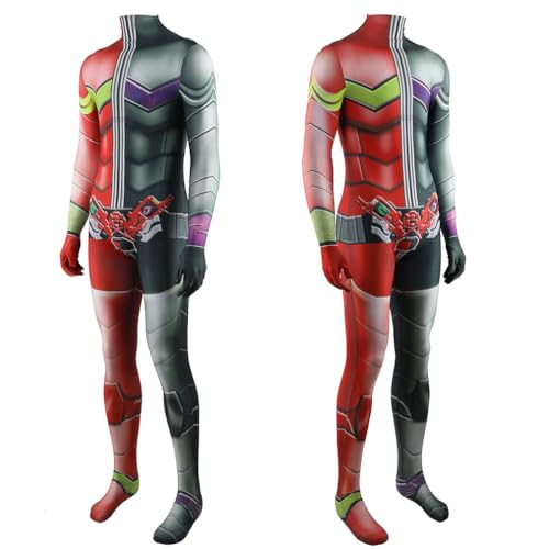 FTPZTINX Kamens Riders Dual Rider Frenzy Cosplay Bodysuit Halloween Anime Kostüm Einteiler Anime Rollenspiel Fancy Outfits Jumpsuit von FTPZTINX