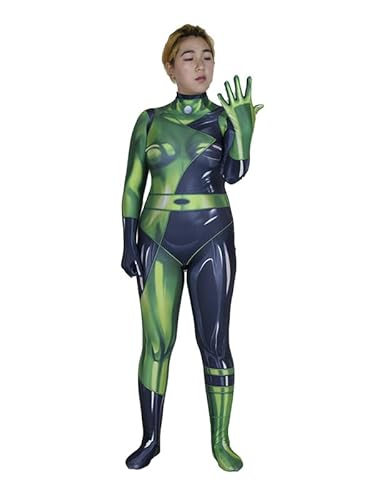 FTPZTINX Kims Possibles Shegos-Cosplay-Body, Halloween, Anime-Kostüm, Einteiler, Anime-Rollenspiel, ausgefallene Outfits, Jumpsuit von FTPZTINX