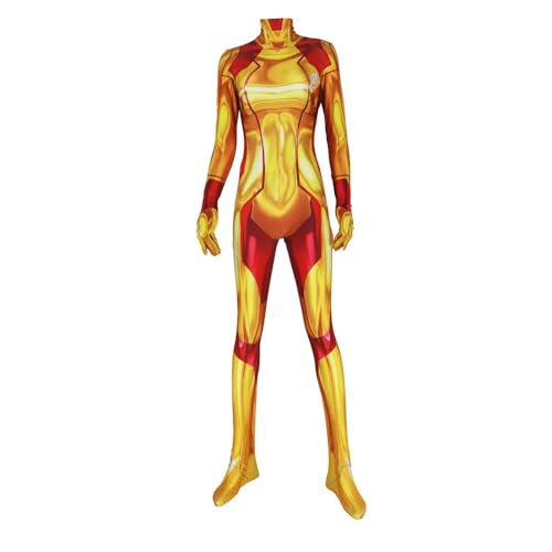 FTPZTINX Metroid Samus Zeros Cosplay Bodysuit Halloween Anime Kostüm Einteiler Anime Rollenspiel Fancy Outfits Jumpsuit von FTPZTINX