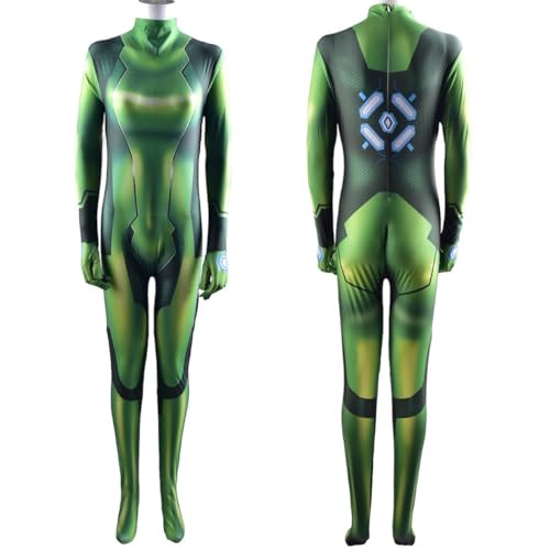 FTPZTINX Metroids Samus Aran Cosplay Bodysuit Halloween Anime Kostüm Einteiler Anime Rollenspiel Fancy Outfits Jumpsuit von FTPZTINX