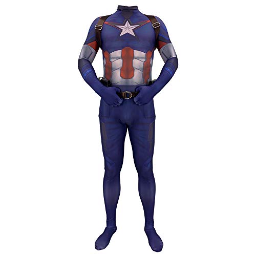 FTPZTINX Steve Rogers Captain America Cosplay-Kostüm, komplettes Set, Overall, Anime, Cosplay, enges Kostüm für Halloween-Party von FTPZTINX