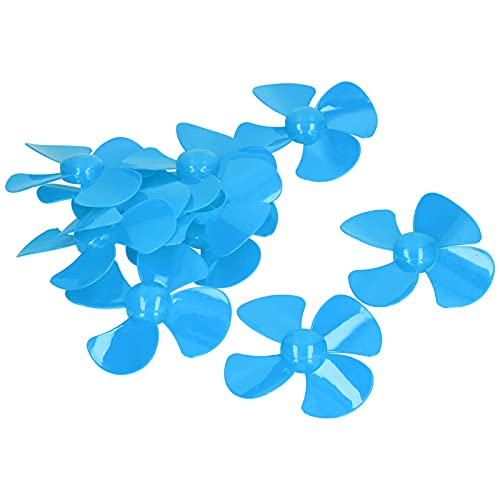 10 Stück Kunststoff-Propeller, 40 Mm, 4 Flügel, Hoher Wind, Geringes Gewicht, Mini-RC-Automodell, Zubehör, Viele Farben, 2 Mm Motorwelle für -Spielzeugauto (Blue) von FTVOGUE