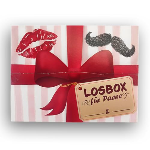 Losbox für Paare mit 50 Losen - das Spiel für Verliebte für unvergessliche Momente mit deinem Partner oder Partnerin für Männer und Frauen zum Valentinstag oder Jahrestag von FTWdesign