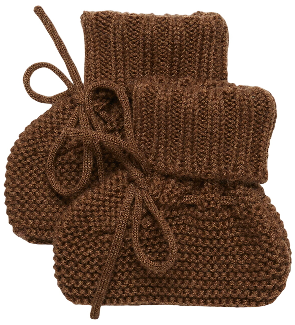 FUB Krabbelschuhe - Strick - Wolle - Haselnussmeliert - FUB - 56/62 - Krabbelschuhe FUB Krabbelschuhe - Strick - Wolle - Haselnussmeliert - FUB - 56/62 - Krabbelschuhe von FUB