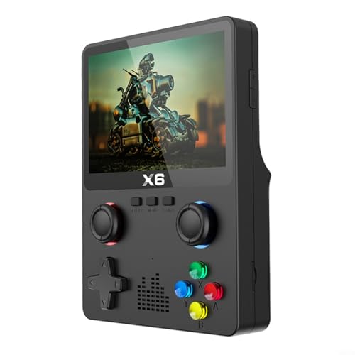 FUBESK Für X6 Retro-Handheld-Spielekonsole, 3,5 Zoll HD-Bildschirm, 15000+ Spiele, Dual-Joysticks, 2000 mAh Akku, langfristige Gaming-Unterstützung, Multiplayer-Spiele, geeignet für Erwachsene und von FUBESK