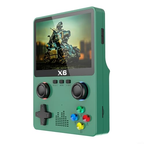 FUBESK Für X6 Retro-Handheld-Spielkonsole, 3,5 Zoll HD-Bildschirm, 15000+ Spiele, Dual-Joysticks, 2000 mAh Akku, langfristige Spielunterstützung, Multiplayer-Spiele, geeignet für Erwachsene und von FUBESK