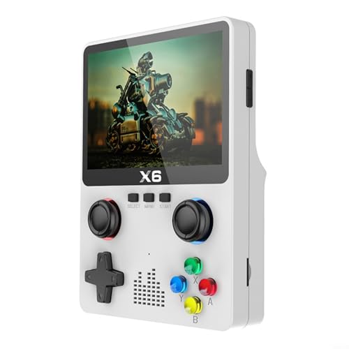 FUBESK Für X6 Retro-Handheld-Spielkonsole, 3,5 Zoll HD-Bildschirm, 15000+ Spiele, Dual-Joysticks, 2000 mAh Akku, langfristige Spielunterstützung, Multiplayer-Spiele, geeignet für Erwachsene und Kinder von FUBESK