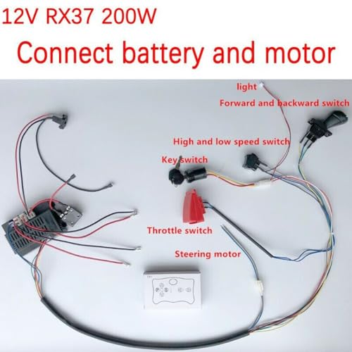 FUBESK Große Auswahl an Modellen erhältlich: RX23, RX37, RX30, RX19, Kinder-Elektroauto-Kabel- und Schalter-Kit (RX30 24 V B) von FUBESK