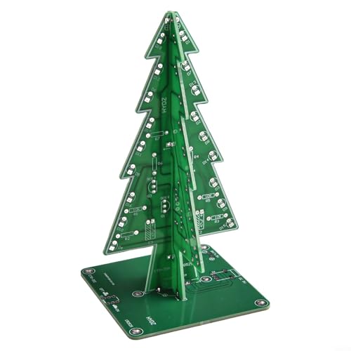 Interaktives 3D-Weihnachtsbaum-Lötset, verbessern Sie Ihre elektronischen Fähigkeiten mit diesem LED-Leiterplatten-Wissenschaftsprojekt für alle Altersgruppen (3 Farben) von FUBESK