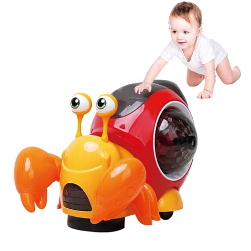 Krabbelspielzeug Baby, Schnecke Musikalische Spielzeuge für Babies, Leuchtende Baby Spielzeug Schnecke mit Licht & Musik, Kleinkind Spielzeug, Baby Spielzeug ab 9 Monate, für 1 2 3 Jahr Kinder (C) von FUFRE