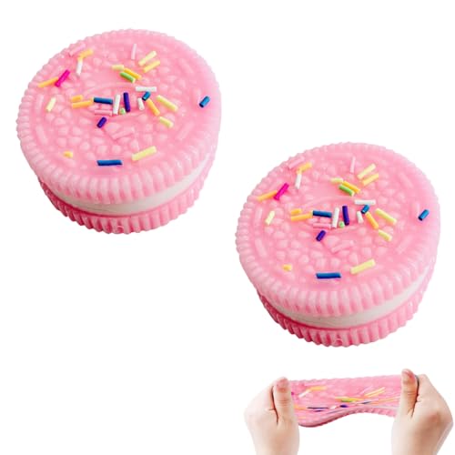 Squishy Anti Stress Spielzeug 2pcs Squeeze Toy in Keksform Lustig Stressball für Kinder Erwachsene Biscuit Antistressball Stressabbau Spielzeug Fidget Toys Kinder für Stressabbau (D) von FUFRE