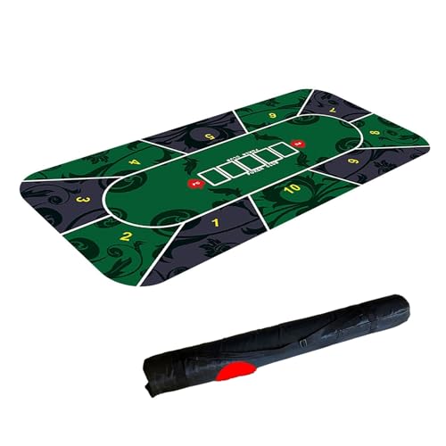 FUKFOK Poker Table Casino Poker Tablecloth Table Cloth 120 x 60 cm，Kommt mit Aufbewahrungstasche von FUKFOK