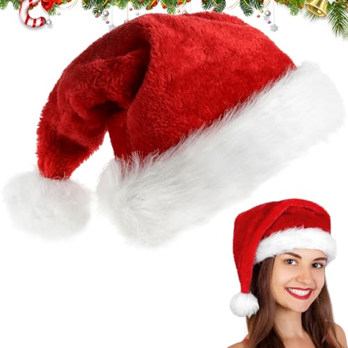 FUKPO Weihnachtsmütze Rot, Weihnachtsmützen Erwachsene Nikolausmütze Weihnachten, Weihnachtsmann Mütze Damen Weihnachtshut Weihnachtsmannmütze Herren Christmas Hat Nikolausmützen Weihnachts Mützen FUKPO Weihnachtsmütze Rot, Weihnachtsmützen Erwachsene Nikolausmütze Weihnachten, Weihnachtsmann Mütze Damen Weihnachtshut Weihnachtsmannmütze Herren Christmas Hat Nikolausmützen Weihnachts Mützen von FUKPO