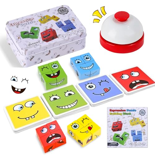 FULHANY HolzwüRfel Puzzle - WüRfelpuzzle - WüRfel Gesichter Spiel - Mit Glocken Ausgestattet - EIN Puzzlespiel FüR Jugendliche Wettbewerbe Und Familienzeit, Die FäHigkeiten Entwickeln FULHANY HolzwüRfel Puzzle - WüRfelpuzzle - WüRfel Gesichter Spiel - Mit Glocken Ausgestattet - EIN Puzzlespiel FüR Jugendliche Wettbewerbe Und Familienzeit, Die FäHigkeiten Entwickeln von FULHANY