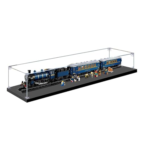 FULHOLPE Acryl Vitrine Kompatibel Mit 21344 Orient Express, Schaukasten Showcase Staubdichte Display Case für 21344 - Nicht Enthalten Modellbausatz von FULHOLPE