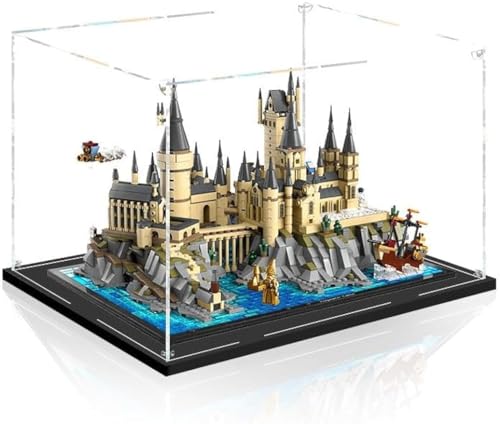 FULHOLPE Acryl Vitrine Kompatibel Mit 76419 Schloss Hogwarts mit Schlossgelände, Schaukasten Showcase Staubdichte Display Case für 76419 - Nicht Enthalten Modellbausatz von FULHOLPE