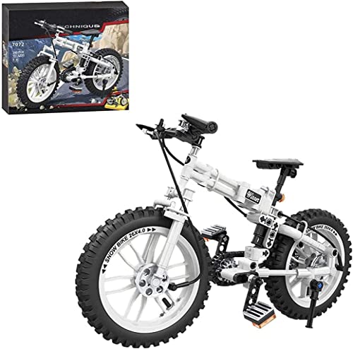 FULHOLPE Technik Fahrrad Bausteine Bausatz, 242 Teile 1:6 Faltrad Modell Bauset, Mountainbike Faltrad Bausteine Bausatz Konstruktionsspielzeug Kompatibel mit Großen Marken von FULHOLPE