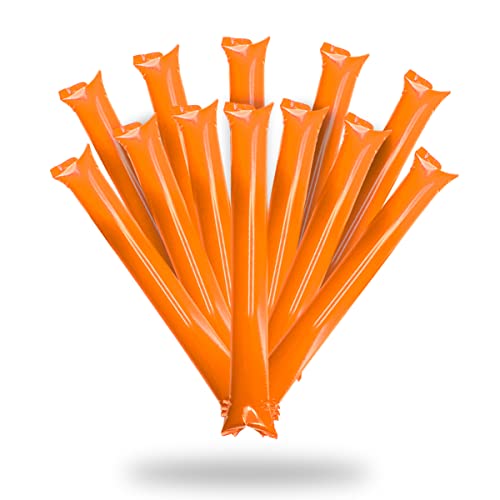 FUN FAN LINE - Packung mit 20 Stück Bam Bam inflatable stick set für fußball party, musikparty, Geburtstagsfeier. krachmacher spiel beifall luftballons. (10 Paare) (Orange) von FUN FAN LINE