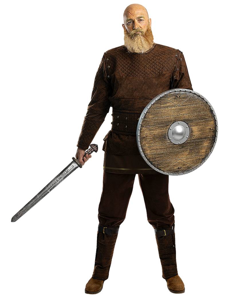 Ragnar Kostüm Vikings für Herren Braun von FUNIGLOBAL