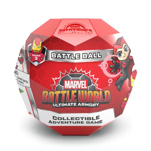 Marvel Battleworld: Serie 3 Ultimate Armory Sammel-Abenteuerspiel Battle Ball inkl. 2 x Sammelfiguren und Kampfkarten – ideal für Kinder ab 6 Jahren von FUNKO GAMES